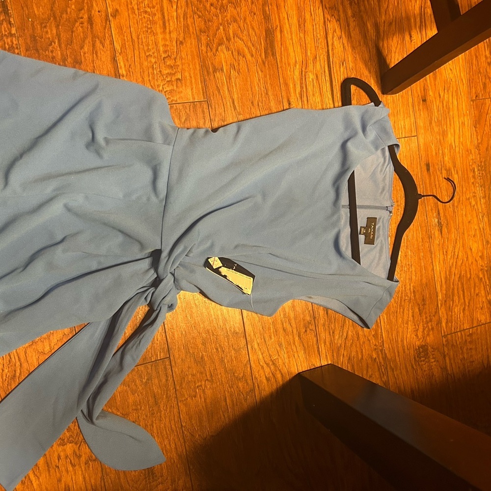 Tahari Side Tie Scuba Crepe Crop Wide Leg Jumpsuit size 14 NWT - Picture 7 of 10